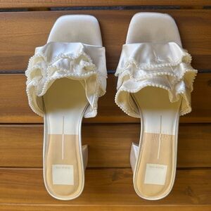 Dolce Vita Cream Ruffle Sandals